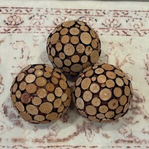 Decorative Wooden Sphere Set